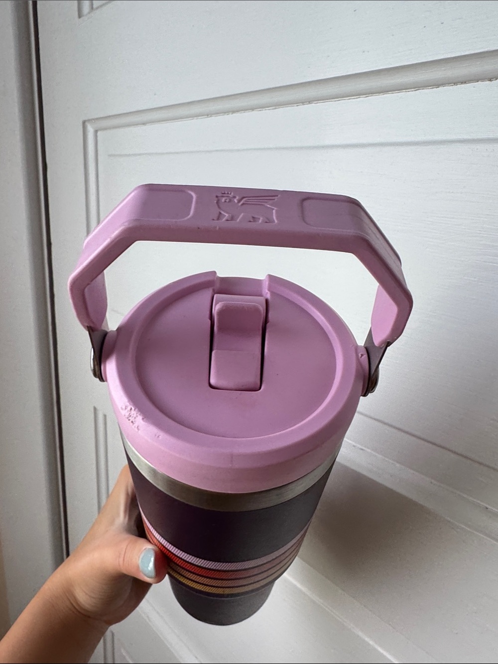 30oz Stanley Flipstraw With Colored Stripes - Picture 3 of 5